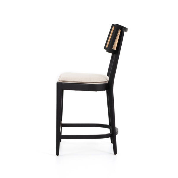 Britt Stool In Brushed Ebony In Counter
