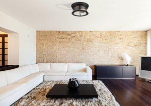 Sonna 2 Light Flush Mount in Bronze Finish