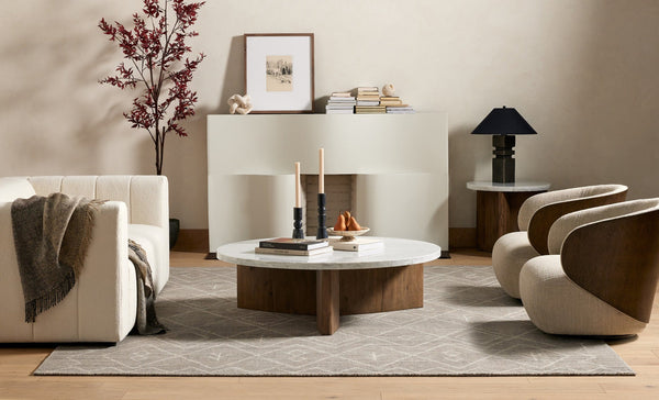 Nador Moroccan Hand Knotted Rug - Nador Grey