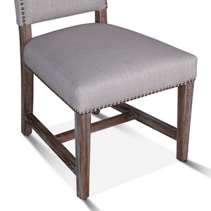 Darcy Dining Chair Greige Linen Driftwood Finish