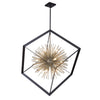 Sunburst  AC11441 Chandelier in Matte Black & Satin Brass
