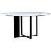 OPEN BOX - HIZON ROUND DINING TABLE WITH WHITE TOP