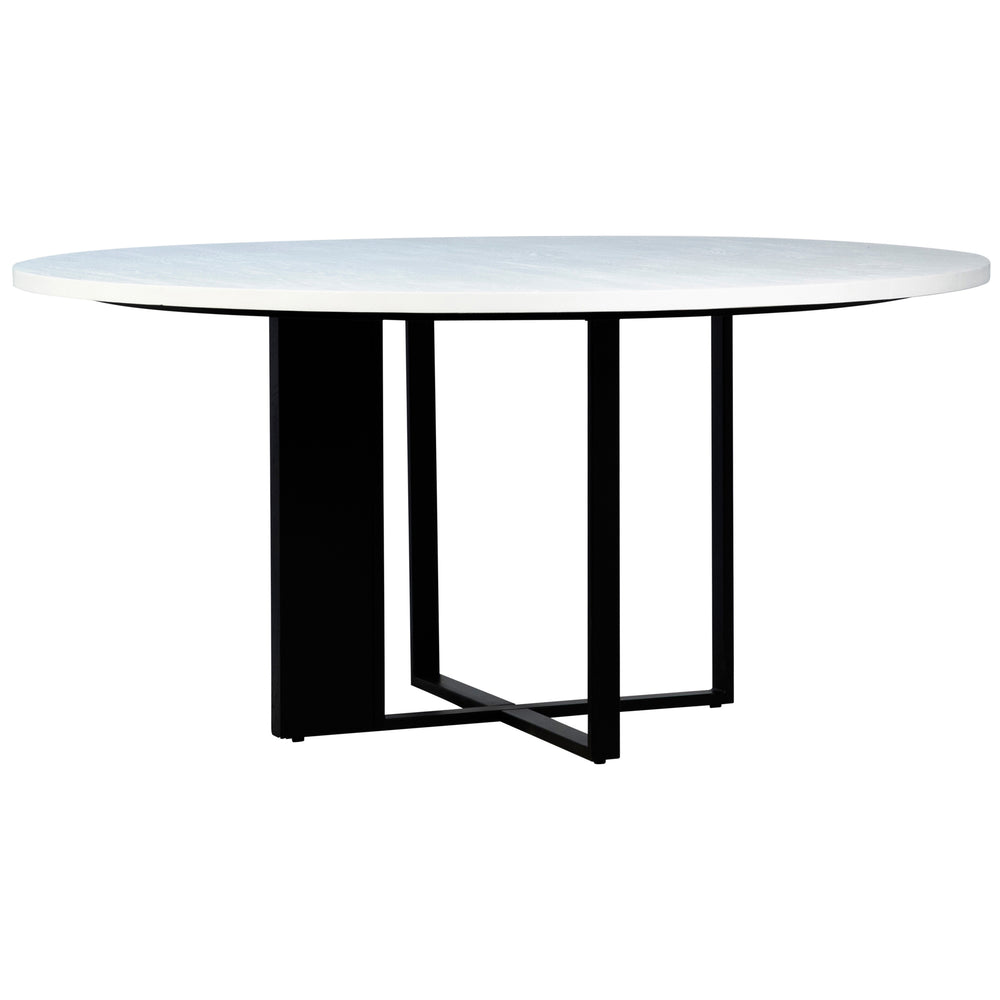 OPEN BOX - HIZON ROUND DINING TABLE WITH WHITE TOP