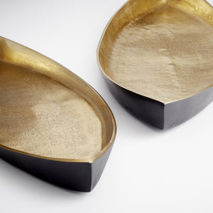 Alumbrar Tray in Matt Black and Gold