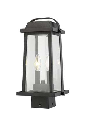 Millworks 2 Light Outdoor Post Mount Fixture in Black Finish