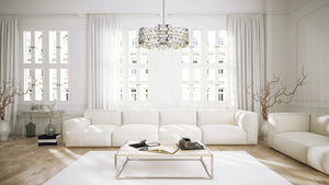 Dealey 8 Light Chandelier in Chrome Finish