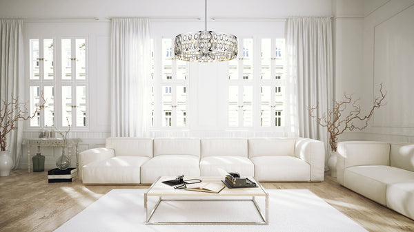 Dealey 8 Light Chandelier in Chrome Finish