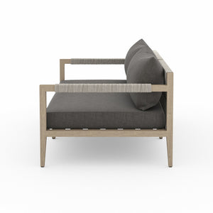 Sherwood Outdoor Sofa In 63" In Brown/Charcoal
