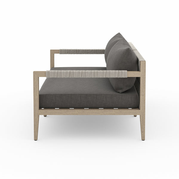 Sherwood Outdoor Sofa In 63" In Brown/Charcoal