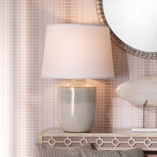 Lagoon Ceramic Table Lamp with Linen Shade