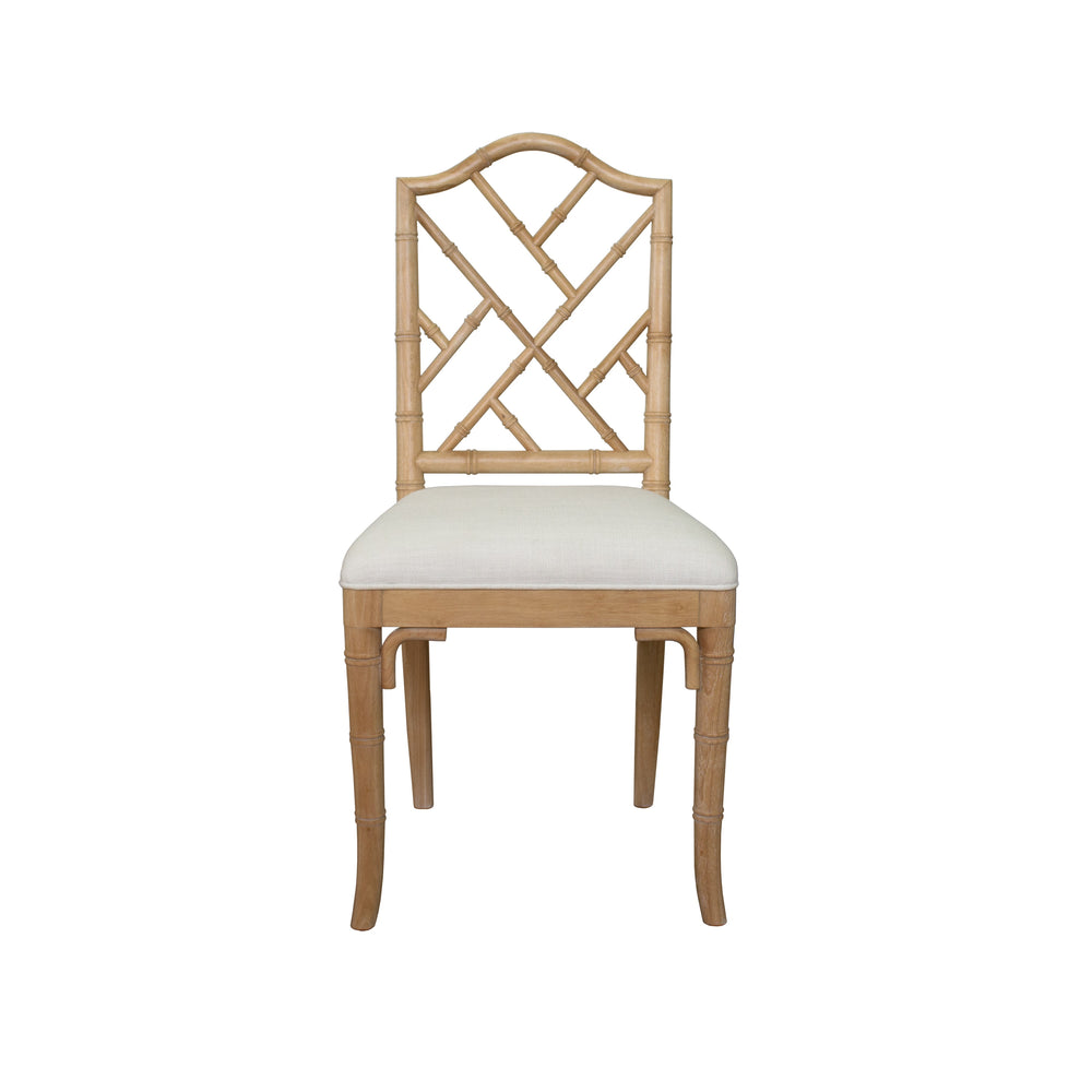 BAMBOO DINING CHAIR IN CERUSED OAK