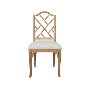 BAMBOO DINING CHAIR IN CERUSED OAK