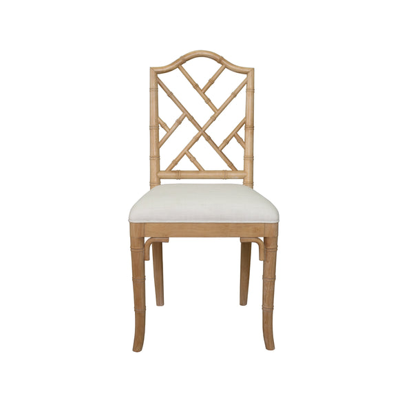 BAMBOO DINING CHAIR IN CERUSED OAK