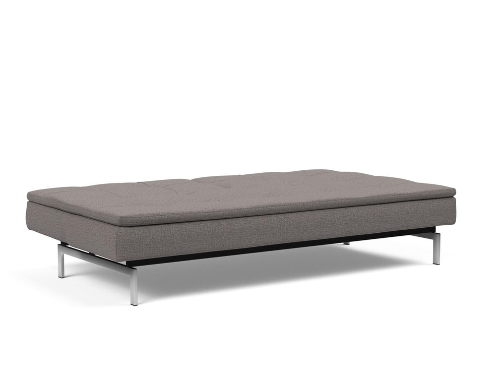 DUBLEXO SLEEPER SOFA in MIXED DANCE GREY FABRIC WITH Stainless Steel LEGS 521