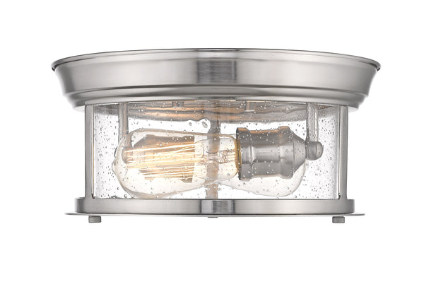 Sonna 2 Light Flush Mount in Brushed Nickel Finish
