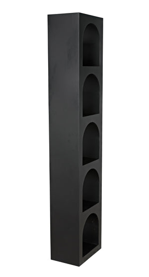 C-Series Aqueduct Bookcase in Matte Black Industrial Steel