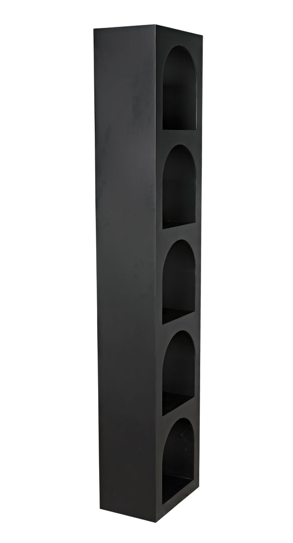 C-Series Aqueduct Bookcase in Matte Black Industrial Steel