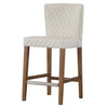 Albie Diamond Stitching Counter Stool In Danburry White