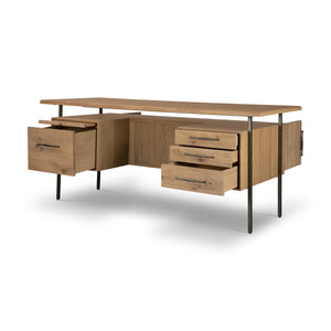 Lauren Desk In Natural Oak Solid