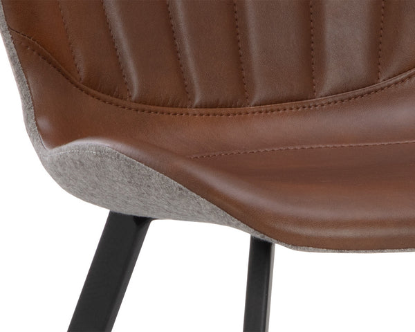 ARABELLA DINING CHAIR - BRAVO COGNAC / NOVEMBER GREY