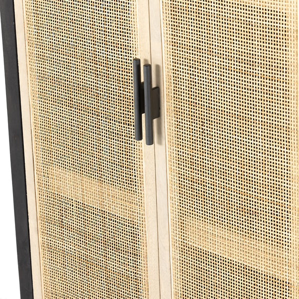 Caprice Narrow Cabinet In Black Wash Mango