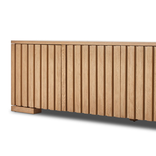 Ramos Media Console in Bleached Oak'