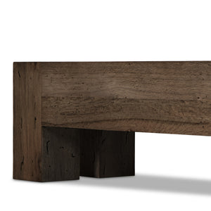 Abaso Large Accent Bench In Ebn Rstic