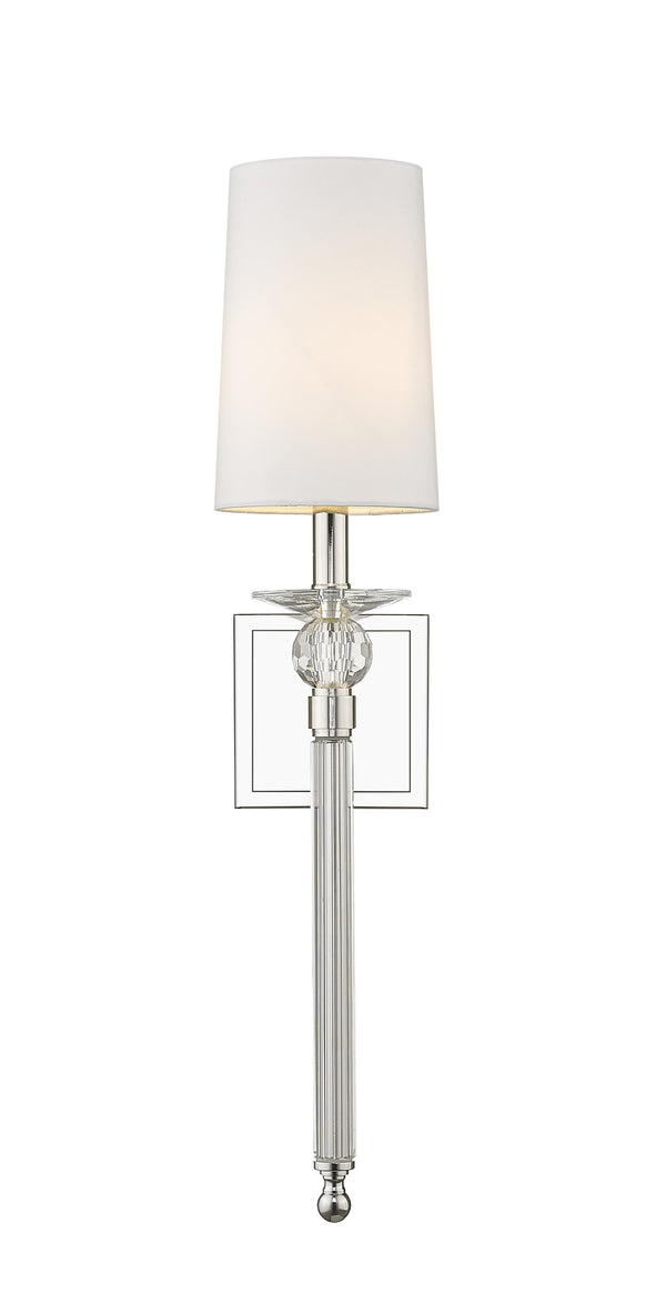 Ava 1 Light Wall Sconce in Polished Nickel Finish