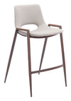 Desi Counter Stool (Set of 2) Beige & Walnut
