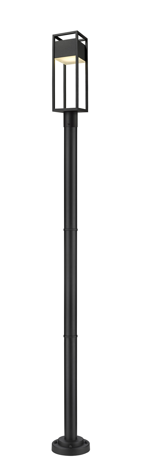 Barwick 1 Light Outdoor Post Mounted Fixture in Black Finish