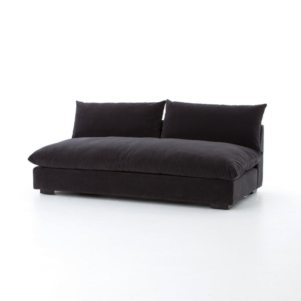 Grant Armless Sofa-Henry Charcoal