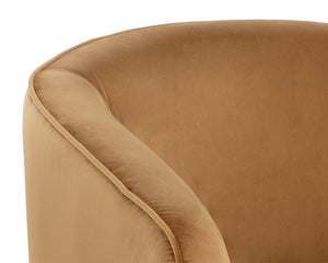 HAZEL SWIVEL LOUNGE CHAIR - DARK BRONZE - GOLD SKY