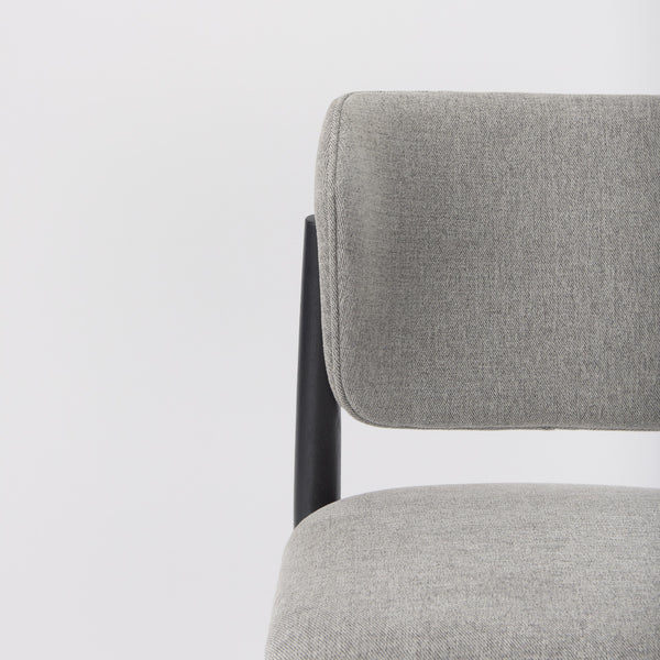 Cline  20.9L x 23.0W x 31.9H Gray Fabric W/Black Wood Dining Chair