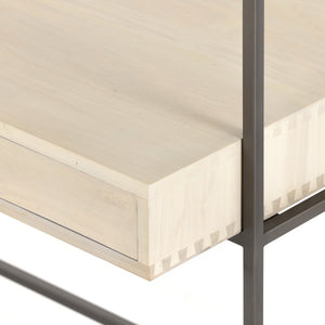 Trey Modular Wall Desk W/ 1 Bookcase - Dove Poplar