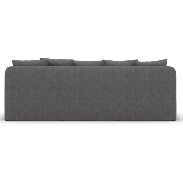 Dade Outdoor Sofa In 90" In Charcoal