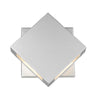 Quadrate 2 Light Outdoor Wall Sconce in Silver Finish