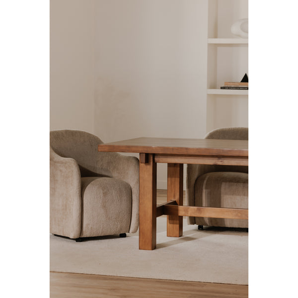 Drava Rolling Dining Chair in Beige