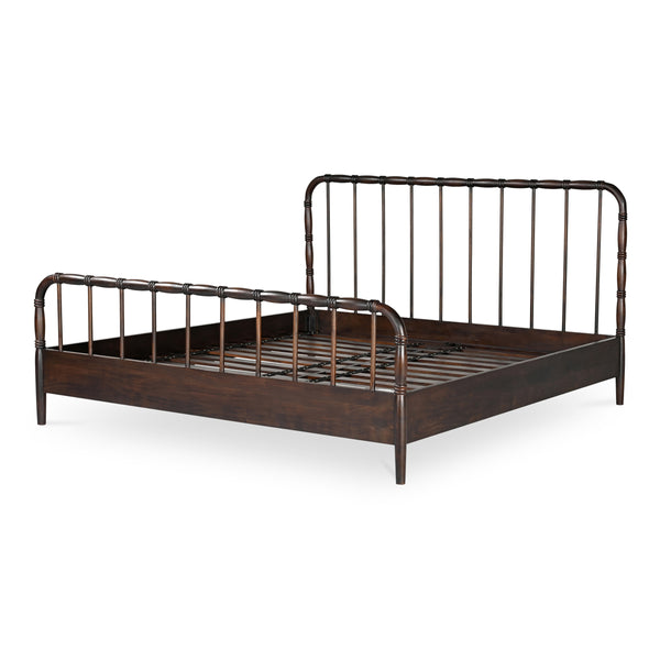 Moe's Vivian King Bed in Dark Brown