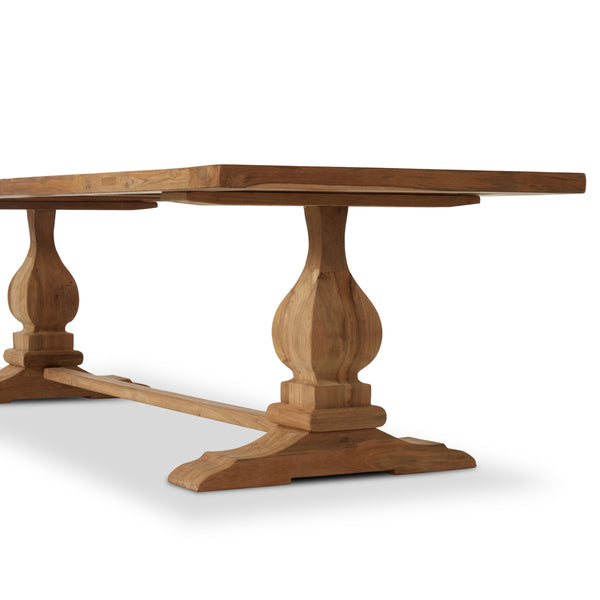 Novell Outdoor Dining Table In 111" In Natural