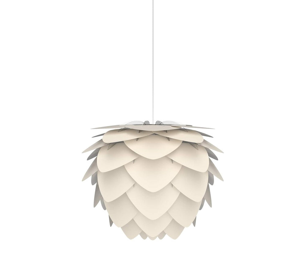 Aluvia Mini Plug-In Pendant in Pearl with White Cord