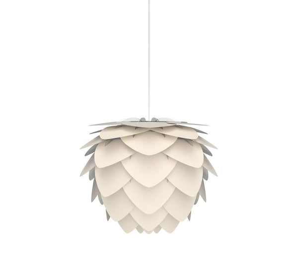 Aluvia Mini Plug-In Pendant in Pearl with White Cord