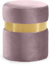 Reginald Ottoman/Stool In Pink Velvet