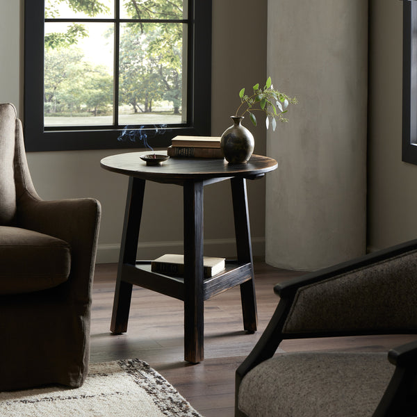Kickapoo River Cricket Table in Distressed Black