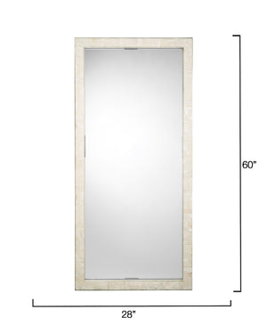 Monroe Mother of Pearl Rectangle Floor Mirror