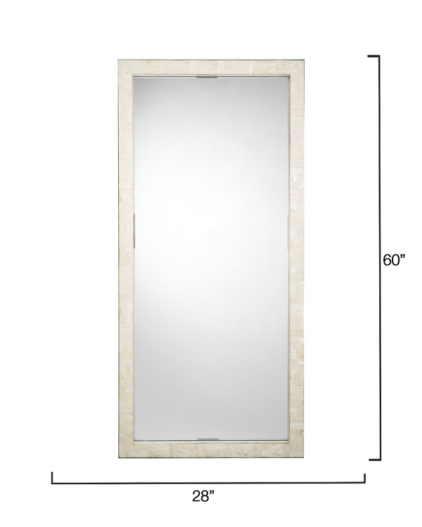 Monroe Mother of Pearl Rectangle Floor Mirror