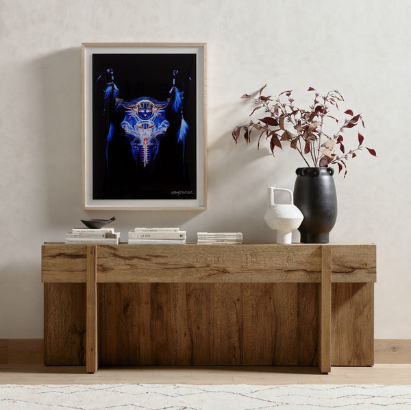 Bingham Console Table - Rustic Oak Veneer