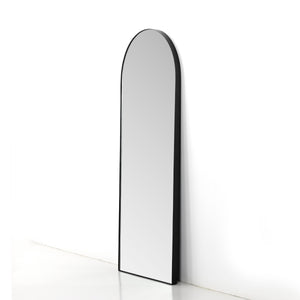 Georgina Floor Mirror In Iron Matte Black