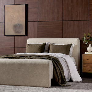 Mitchell Bed In Thames Cream In Queen