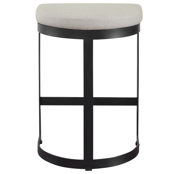 Ivanna Black Iron Counter Stool