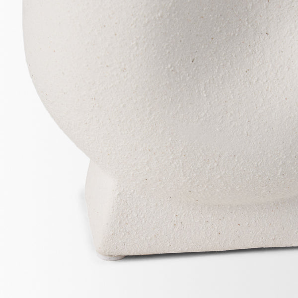 Darian Small Textured Matte White Ceramic Vase